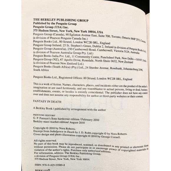 Fantasy in Death - Book by J. D. Robb - Picture 5 of 6